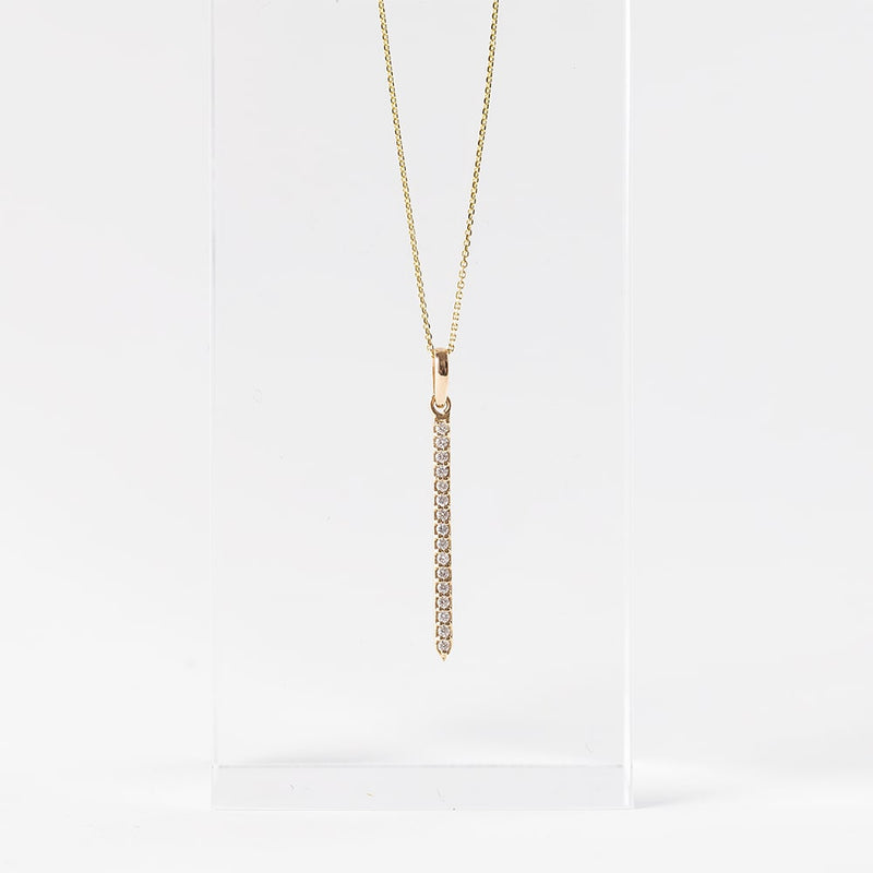 Pave Diamond Bar Necklace
